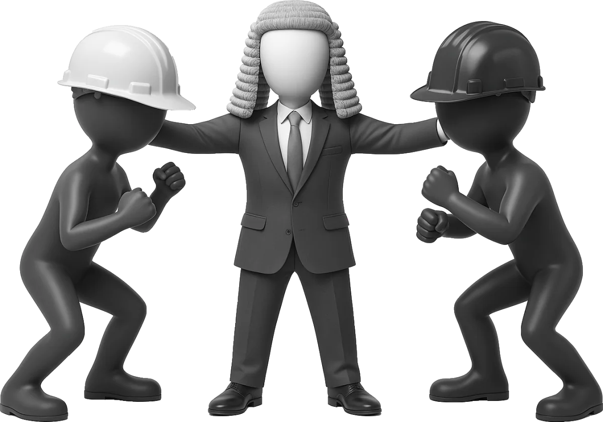 Judge and construction workers — Optimum Resolution Limited
